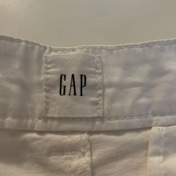 GAP white city shorts 5“ inseam front & back pockets belt loops mid rise size 00 - Picture 9 of 14